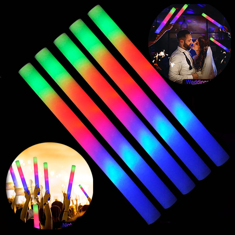 30/60 pièces LED lueur mousse - Flashing Led Foam Sticks Party avis et prix