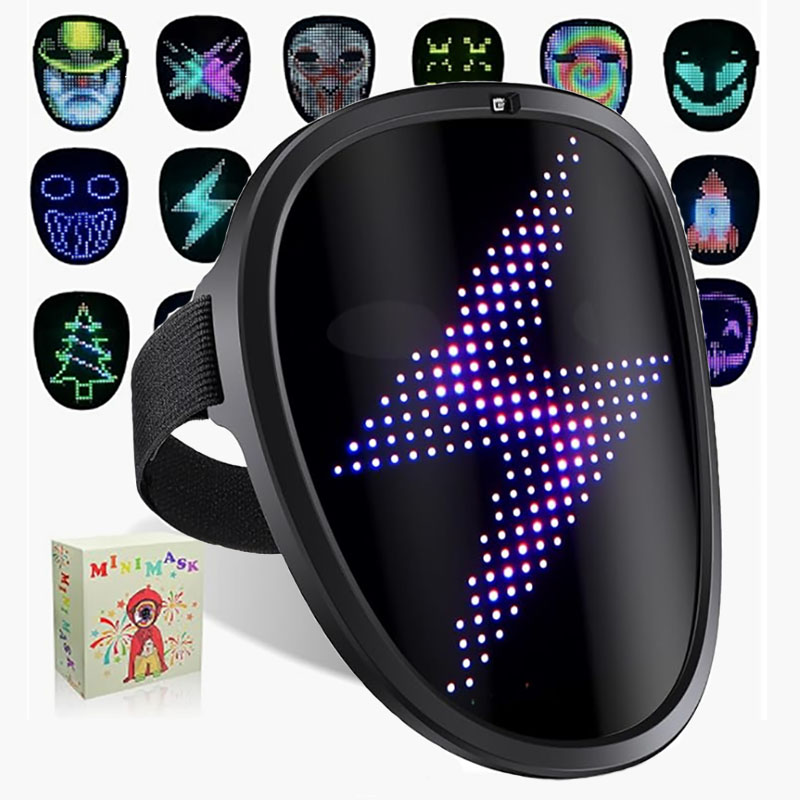 Masque LED avec détection de g - Led Purge Mask Halloween avis et prix