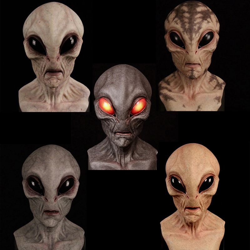 Latex Alien Mask Realistic - 1 pièce, masque extraterrestre - Masque