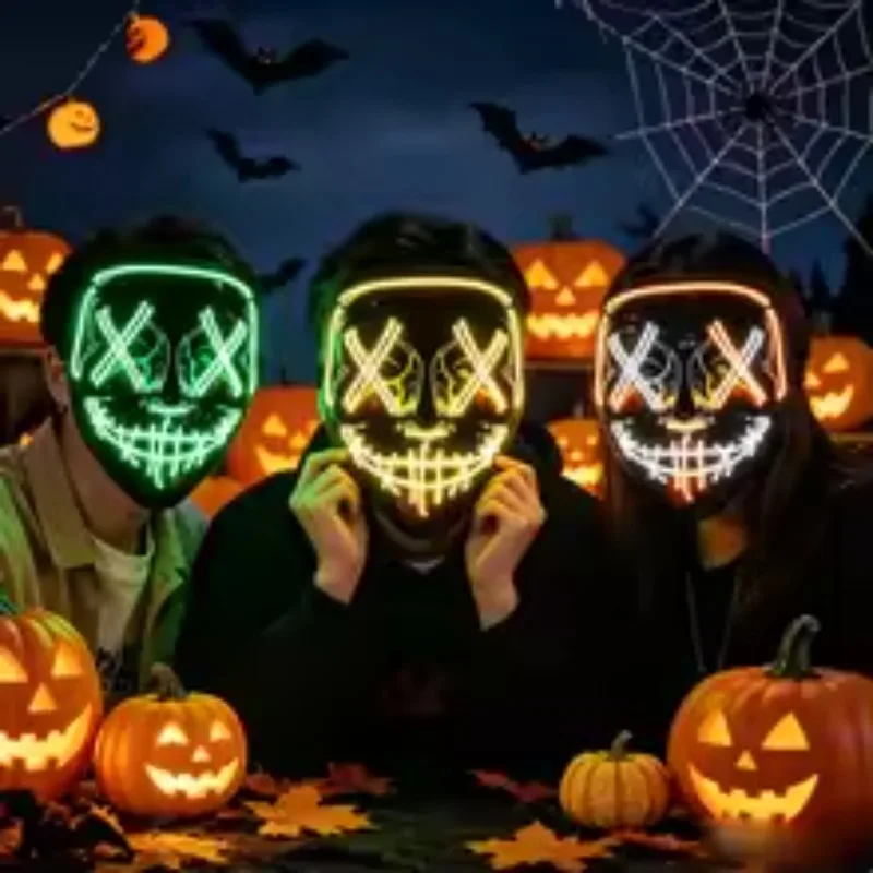 Masque de purge LED néon sans  - Led Purge Mask Halloween avis et prix