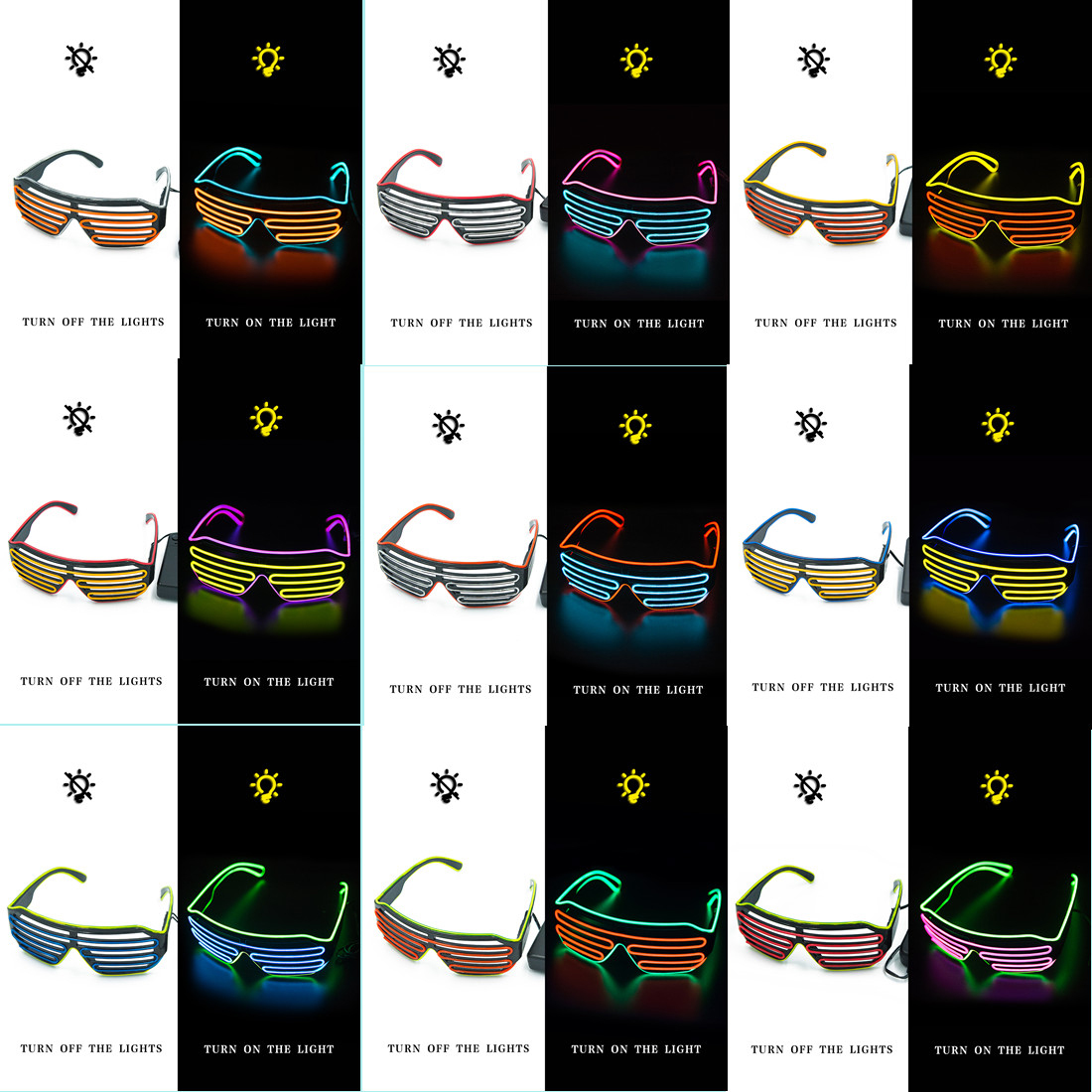 Lunettes lumineuses LED Gafas  - Glow In The Dark Party Glasses avis et prix