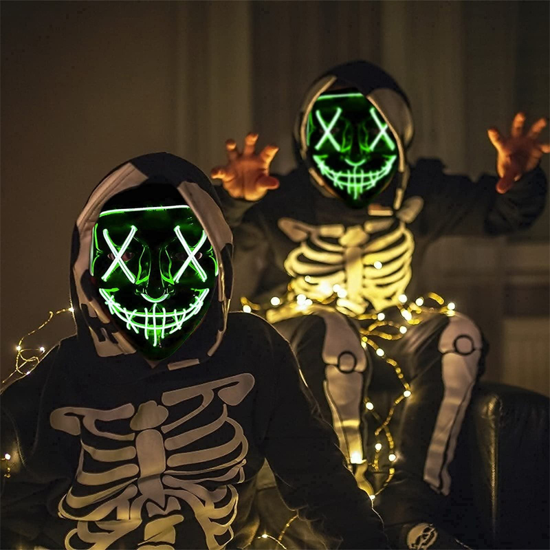 Effrayant Halloween Cosplay éc - Led Purge Mask Halloween avis et prix