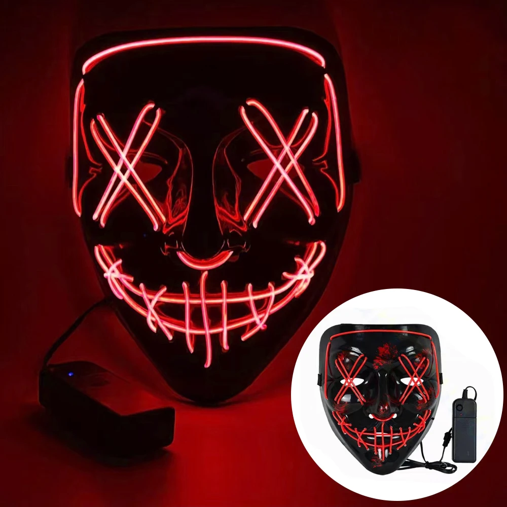 Masque LED néon pour Halloween - Led Purge Mask Halloween avis et prix